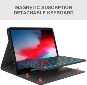 img 2 attached to CHESONA IPad Pro 11 Keyboard Case With Detachable Backlight & Pencil Holder - The Ultimate Protection For Your IPad Air 5Th Generation