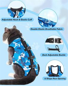 img 3 attached to 🐱 SEO-friendly Cat Recovery Suit for Abdominal Wounds, Professional Surgical Recovery Suit for Cats After Surgery, Soft Spay Recovery Suit to Prevent Wound Licking in Small Medium Large Cats