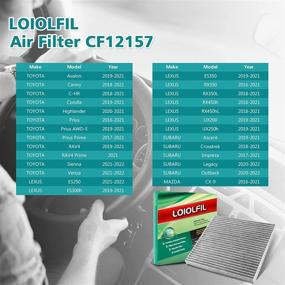 img 3 attached to Premium Performance Cabin Air Filter Replacement: LOIOLFIL CF12157 for Camry RAV4 Corolla RX350 Prius C-HR ES350 Avalon CX-9 ES300h RX450h