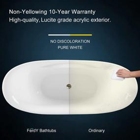 img 1 attached to FerdY Boracay 67: The Perfect Acrylic Freestanding Bathtub With Contemporary Design, Brushed Nickel Drain, Slotted Overflow, And CUPC Certification