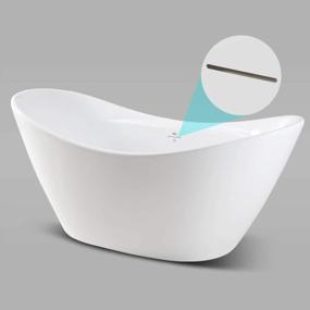 img 3 attached to FerdY Boracay 67: The Perfect Acrylic Freestanding Bathtub With Contemporary Design, Brushed Nickel Drain, Slotted Overflow, And CUPC Certification