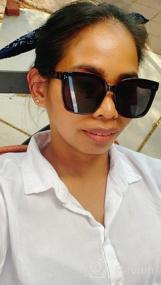 img 5 attached to Womens Oversized Sunglasses - KALIYADI Classic Retro Shades With UV Protection For A Trendy Look