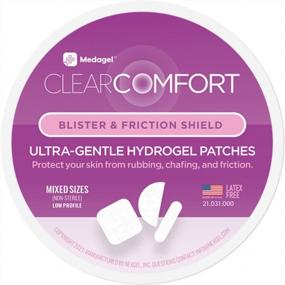img 4 attached to Instant Cooling & Soothing Relief: ClearComfort Medagel Blister Prevention Hydrogel Patches For Heel & Foot Protection - 14 Mixed Size Patches
