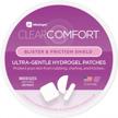 instant cooling & soothing relief: clearcomfort medagel blister prevention hydrogel patches for heel & foot protection - 14 mixed size patches logo