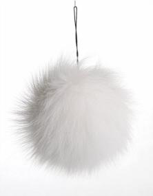 img 1 attached to Multi-Colored 4-Inch URSFUR Fox Pompon Fuzzies Fox Fur Ball - Perfect For Mobile Straps, Keychains, And As A Chic Accessory