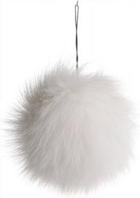 img 2 attached to Multi-Colored 4-Inch URSFUR Fox Pompon Fuzzies Fox Fur Ball - Perfect For Mobile Straps, Keychains, And As A Chic Accessory