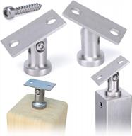 2pack muzata cable railing post bracket for flat stainless steel/aluminum/wood handrail - pa01 sl4 & pa1 logo
