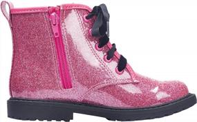 img 2 attached to Glitter Combat Ankle Boots For Kids - Waterproof, Lace-Up Design With Side Zipper For Girls And Boys In Toddler, Little Kid, And Big Kid Sizes