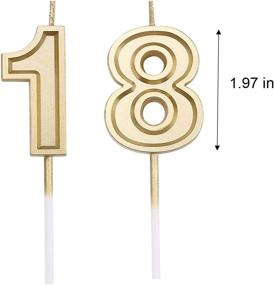 img 3 attached to Brilliant Gold Number 18 Cake Topper: Bailym 18th Birthday Candles for Stunning Party Decorations!