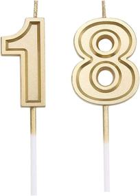 img 4 attached to Brilliant Gold Number 18 Cake Topper: Bailym 18th Birthday Candles for Stunning Party Decorations!