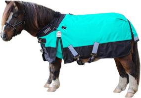 img 1 attached to 🌧️ Waterproof Mini/Pony Turnout Blanket - Derby Originals Windstorm Series, 1200D Ripstop, 300g Polyfil Insulation, 210T Lining