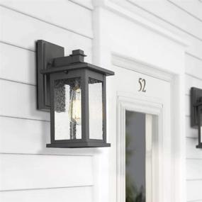 img 1 attached to Elevate Your Outdoor Space With Emliviar Black Wall Mount Lights - 2 Pack