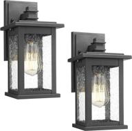 elevate your outdoor space with emliviar black wall mount lights - 2 pack logo