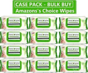 img 4 attached to 🌿 Clearly Herbal Baby Wipes: Amazon's Choice, Case Pack 864 Plant Based Wipes with Essential Oils & Natural Herbal Extracts