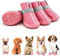 breathable dog booties: perfect hiking shoes for small size dogs - protect paws from hot pavement & winter snow! логотип