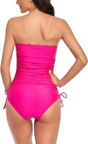 img 2 attached to 👙 Smismivo Strapless Slimming Swimwear for Women: Trendy Swimsuits and Cover Ups Collection