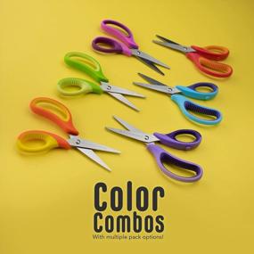 img 1 attached to WA Portman 5 Inch Pointed Kids Scissors 6 Pack - Small Scissors For School Kids - Kids Safety Scissors Bulk - Kid Scissors For Right & Left-Handed Use - Bulk School Supplies Pointed Scissors For Kids