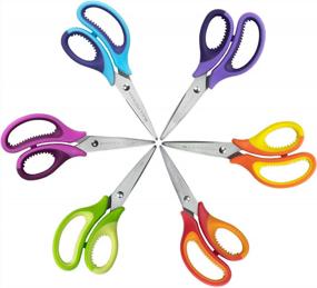 img 4 attached to WA Portman 5 Inch Pointed Kids Scissors 6 Pack - Small Scissors For School Kids - Kids Safety Scissors Bulk - Kid Scissors For Right & Left-Handed Use - Bulk School Supplies Pointed Scissors For Kids