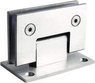 нержавеющая сталь матовый никель 90-градусный стеклянный дверной шкаф витрина зажим для шкафа запасная часть петли «стена-к-стеклу» для сверхмощных стеклянных душевых дверей. логотип