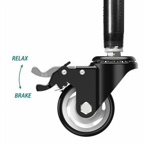 img 2 attached to Upgrade Your Furniture With HOLKIE 3-Inch Total Locking Stem Casters Set Of 4 – Heavy Duty Swivel Castors, Black