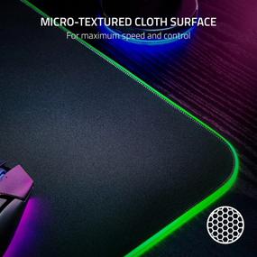 img 3 attached to Razer Goliathus Chroma 3XL Gaming Mouse Pad - Micro-Textured Cloth Surface For Large Desk Setup - RGB Lighting Optimized For All Sensitivity Settings And Sensors - Non-Slip Rubber Base