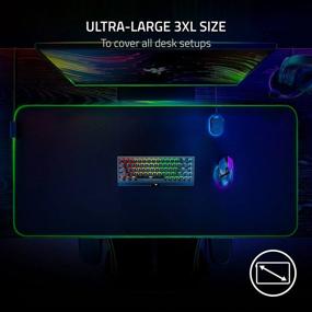 img 2 attached to Razer Goliathus Chroma 3XL Gaming Mouse Pad - Micro-Textured Cloth Surface For Large Desk Setup - RGB Lighting Optimized For All Sensitivity Settings And Sensors - Non-Slip Rubber Base
