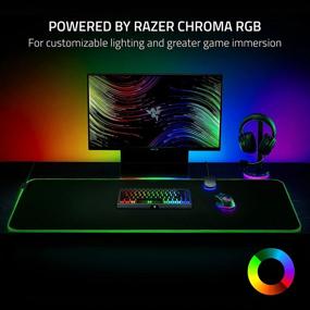 img 1 attached to Коврик для игровой мыши Razer Goliathus Chroma 3XL — Микротекстурированная тканевая поверхность для установки на большом столе — RGB-подсветка, оптимизированная для всех настроек чувствительности и датчиков — Нескользящая резиновая основа