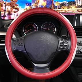 img 2 attached to Viyato Sparkling Leather Car Steering Wheel Cover