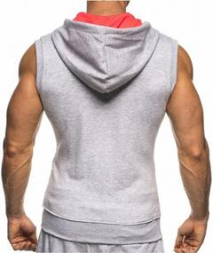 img 1 attached to LemonGirl Men'S Bodybuilding Sleeveless Hoodie Gym Tank Top