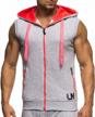 lemongirl men's bodybuilding sleeveless hoodie gym tank top logo