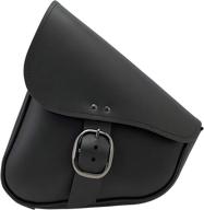 🔒 dowco willie & max black leather swingarm bag - sleek design with black chrome buckle - fits softail or triangulated swingarms - model 59823-08 logo