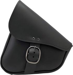 img 4 attached to 🔒 Dowco Willie & Max Black Leather Swingarm Bag - Sleek Design with Black Chrome Buckle - Fits Softail or Triangulated Swingarms - Model 59823-08
