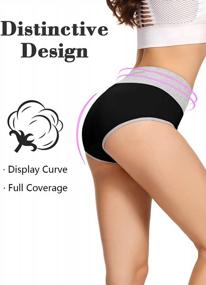 img 1 attached to Comfortable & Flattering: Molasus High Waisted Cotton Briefs For Women In Regular & Plus Size