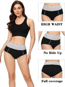 img 3 attached to Comfortable & Flattering: Molasus High Waisted Cotton Briefs For Women In Regular & Plus Size