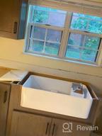 img 1 attached to 33 White Farm Sink Double Bowl - Kichae 33 Inch Farmhouse Sink Reversible Front Fireclay Ceramic Porcelain White Double Basin 50/50 Kitchen Sink With Accessories review by Lawrence Crespo