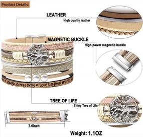 img 1 attached to Кожаный браслет «Древо жизни» для женщин, рождественский подарок на день рождения для девочек-подростков
