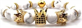 img 2 attached to King And Queen Imperial Crown Bead Bracelet Set - Luxury Couple Jewelry, Perfect Xmas Gift For Men And Women By GVUSMIL