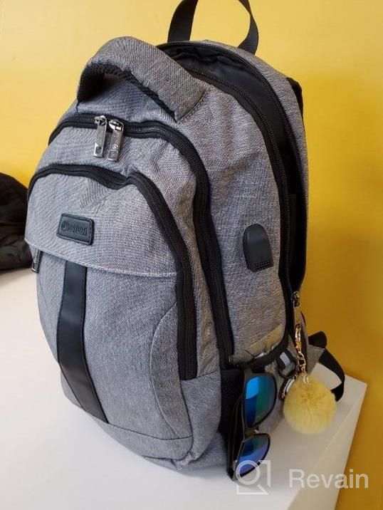 img 1 attached to Securely Carry Your Laptop And Books With Our Anti-Theft Business Backpack - 15.6Inch, Grey review by Bill Sorenson