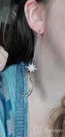 img 1 attached to Shiny Crystal Star Moon Drop Earrings - Women'S White Gold Color Fashion Jewelry With Earring Jackets By Feximzl review by Darren Munajj
