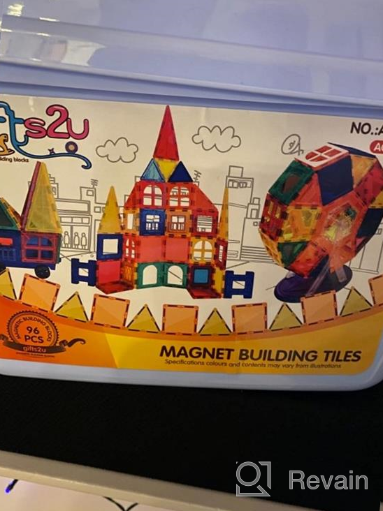 img 1 attached to Build, Learn, And Store With Gifts2U Magnetic Blocks - 96PCS STEM Educational Construction Kit For Boys And Girls review by Kenny Loeslein