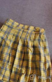 img 6 attached to WDIRARA Women'S Casual Plaid High Waist Pleated A-Line Uniform Mini Skirt