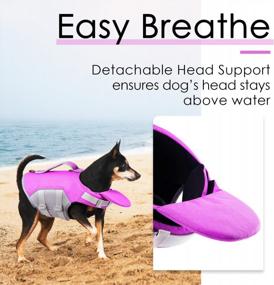 img 2 attached to ThinkPet Dog Life Jacket, Reflective Lifesaver With Rescue Handle, Adjustable Floating Vest,High Buoyancy Aid Dog Saver Small Purple