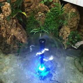 img 3 attached to Enhance Your Outdoor Oasis With The 140GPH Water Fountain Pump Featuring 3 Sprinkler Heads, LED Ring And Telescopic Tube