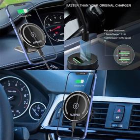 img 3 attached to 🔌 Magnetic Wireless Car Charger with 36W QC 3.0 Fast Charging for iPhone 13/12 Series - Black