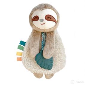 img 3 attached to 🦥 Itzy Ritzy - Itzy Lovey: Sloth Teether with Crinkle Sound, Sherpa Fabric, and Minky Plush