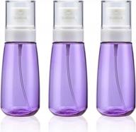 refillable fine mist spray bottle 3.4oz/100ml for skincare, makeup, and more - convenient and portable travel container in 3 stylish purple shades - ideal for perfume, lotion, and hair spray use logo