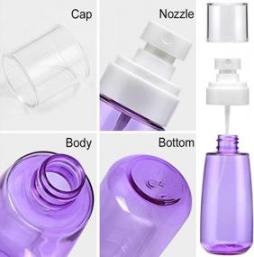 img 2 attached to Refillable Fine Mist Spray Bottle 3.4Oz/100Ml For Skincare, Makeup, And More - Convenient And Portable Travel Container In 3 Stylish Purple Shades - Ideal For Perfume, Lotion, And Hair Spray Use