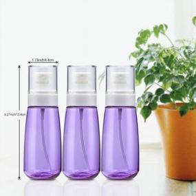 img 3 attached to Refillable Fine Mist Spray Bottle 3.4Oz/100Ml For Skincare, Makeup, And More - Convenient And Portable Travel Container In 3 Stylish Purple Shades - Ideal For Perfume, Lotion, And Hair Spray Use