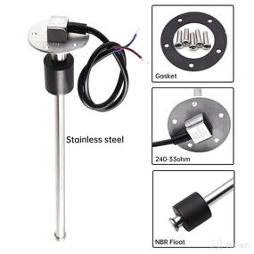 img 2 attached to 🚤 ARTILAURA Marine Fuel Sending Unit - 240-33 ohms, 5" (125mm), Stainless Steel Tank Sender Gas Water Fuel Gauge Sensor - for Boat, Car, Truck, Vehicle