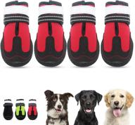 🐾 morvigive reflective outdoor dog shoes: all-season fleece boots for medium to large dogs - paw protector with skid-proof sole & double straps логотип